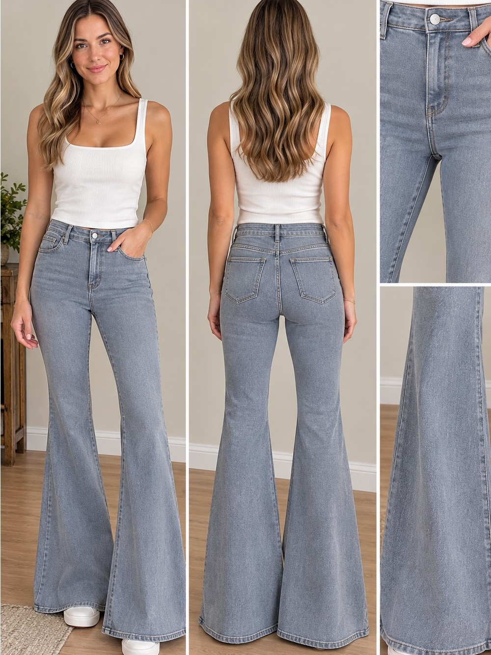 Rue21 blue Flare Jeans — High-Rise Wide Leg